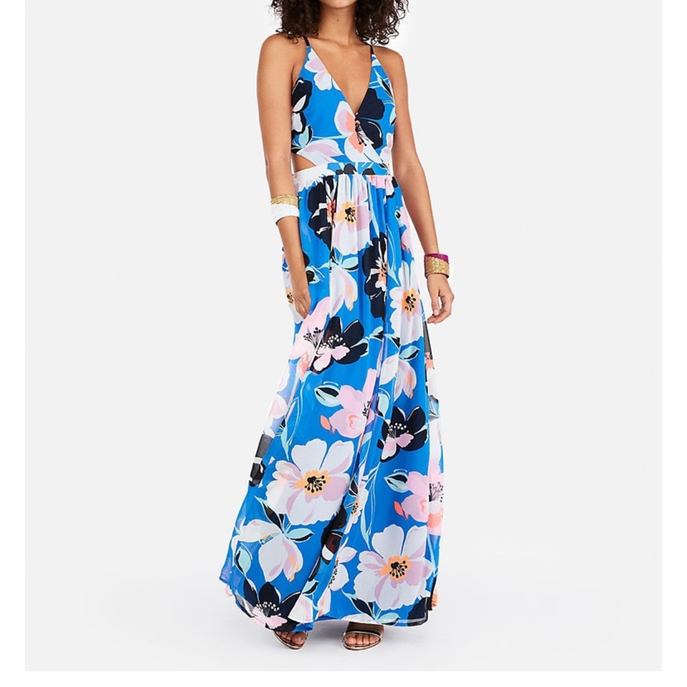 NWT! Express bright floral maxi dress